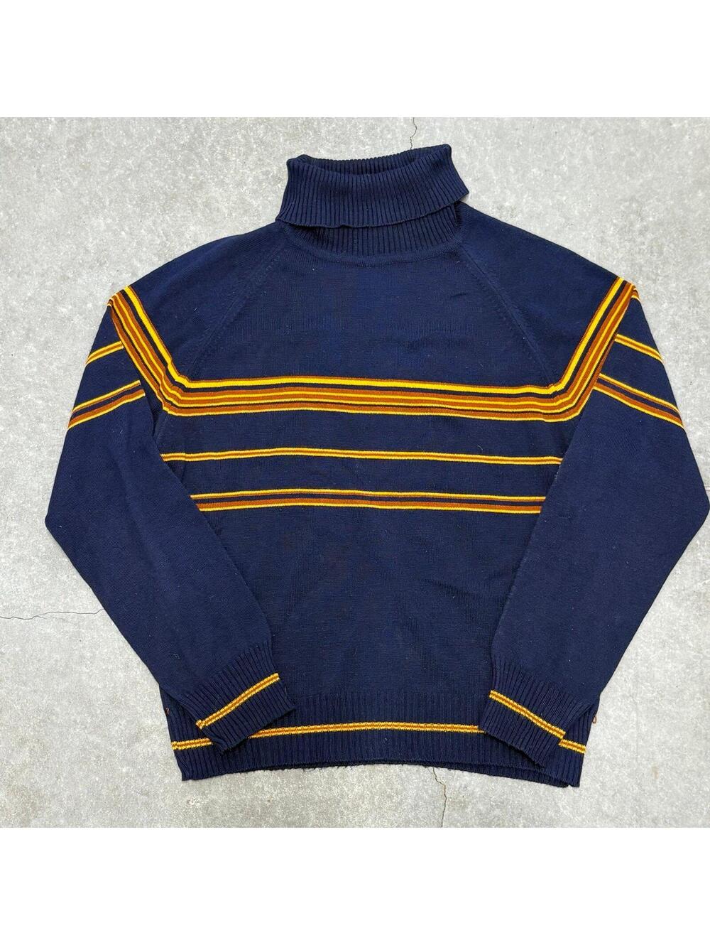 VNTG Cellini Knit Collection Striped Turtleneck Sweater